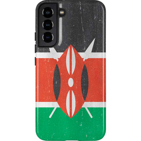 Kenya Flag Distressed Galaxy S22 Plus Pro Case